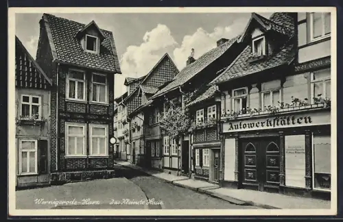 AK Wernigerode-Harz, Das Kleinste Haus, Autowerkstätten
