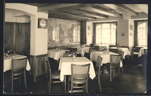 AK Konstanz, Café-Weinstube Dishinger, Innenansicht