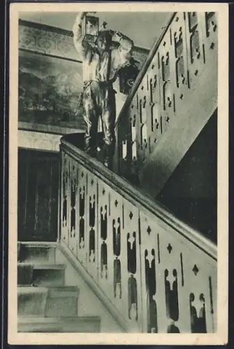 AK Berchtesgaden, Villa Elektra, Treppenbeleuchtung