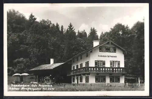 AK Schönau b. Berchtesgaden, Hotel und Cafe Punzeneck