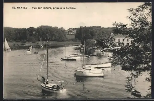 AK Nantes, Vue sur l`Erdre, prise à la Tortière
