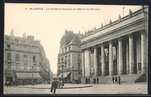 AK Nantes, Le Théâtre Graslin et l`Hôtel de France