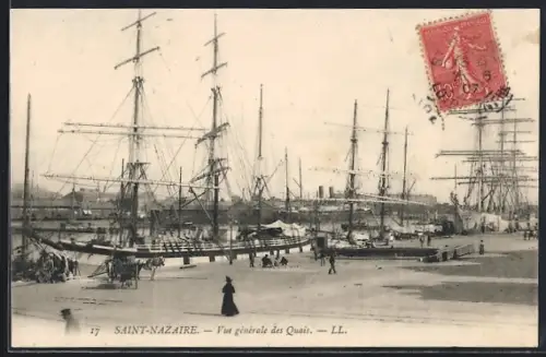 AK Saint-Nazaire, Vue générale des Quais