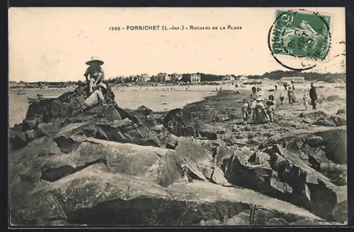 AK Pornichet /L.-Inf., Rochers de la Plage