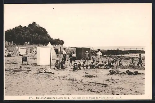 AK Saint-Nazaire /Loire-Inf., Un coin de la Plage de Villès-Martin