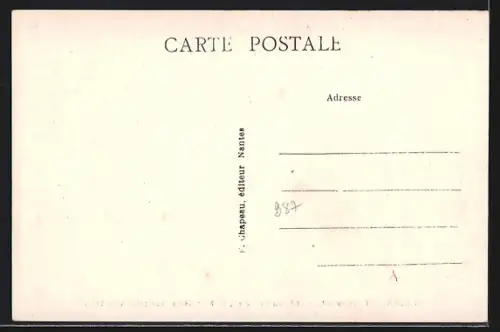 AK Guérande /Loire-Inf., Château de Careil, du XVIe siècle, Vue prise vers 1840
