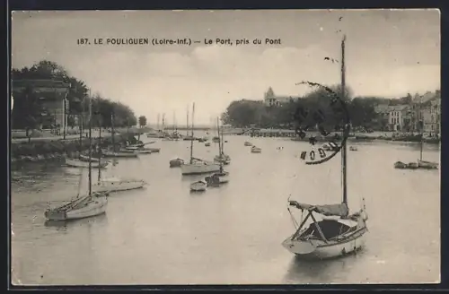 AK Le Pouliguen /Loire-Inf., Le Port, pris du Pont