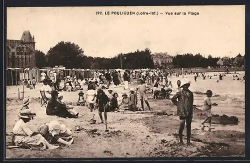 AK Le Pouliguen /Loire-Inf., Vue sur la Plage