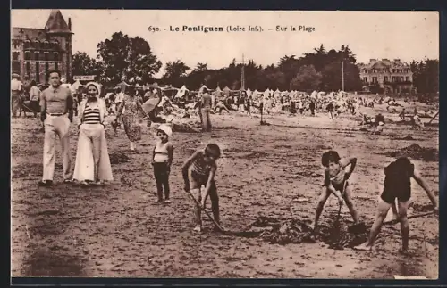 AK Le Pouliguen /Loire Inf., Sur la plage