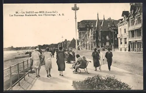 AK La Baule-sur-Mer /Loire-Inf., Les Nouveaux Boulevards, vers l`Hermitage