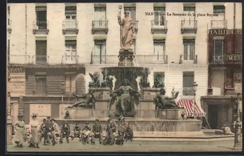 AK Nantes, La fontaine de la place Royale