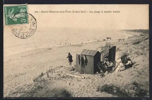 AK Saint-Brevin-les-Pins /Loire-Inf., La plage à marée haute
