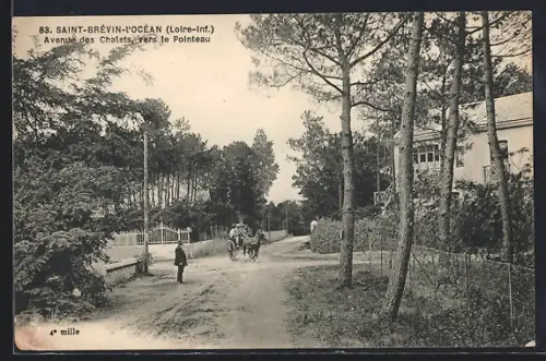 AK Saint-Brévin-l`Océan /Loire-Inf., Avenue des Chalets vers le Pointeau
