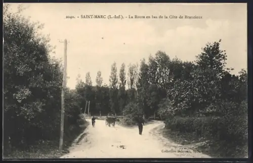 AK Saint-Marc /L.-Inf., La Route en bas de la Côte de Brancieux