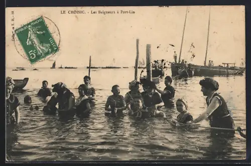 AK Le Croisic, Les Baigneurs à Port-Lin
