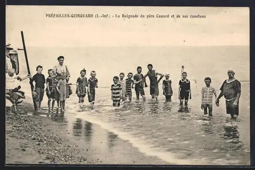 AK Préfailles-Guirouard /L.-Inf., La Baignade du père Canard et de ses canetons