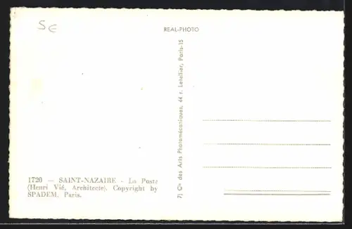 AK Saint-Nazaire, La Poste, Henri Vié, Architecte