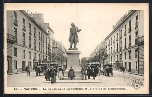 AK Nantes, Le Cours de la République et la Statue de Cambronne