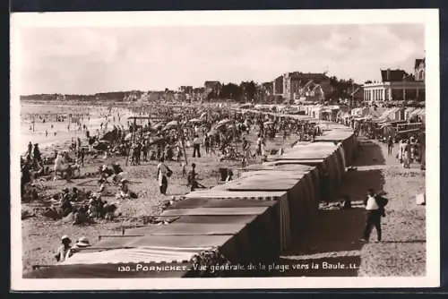 AK Pornichet, Vue générale de la plage vers La Baule