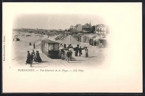 AK Pornichet, Vue Générale de la Plage