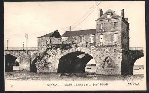 AK Nantes, Vieilles Maisons sur le Pont Pirnill