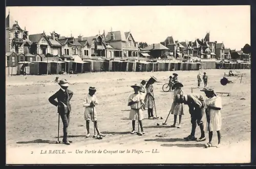 AK La Baule, Une Partie de Croquet sur la Plage