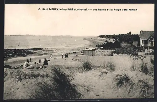 AK Saint-Brévin-les-Pins /Loire-Inf., Les Dunes et la Plage vers Mindin