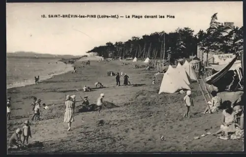 AK Saint-Brévin-les-Pins /Loire-Inf., La Plage devant les Pins
