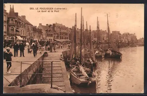 AK Le Pouliguen /Loire-Inf., Le Quai et le Port