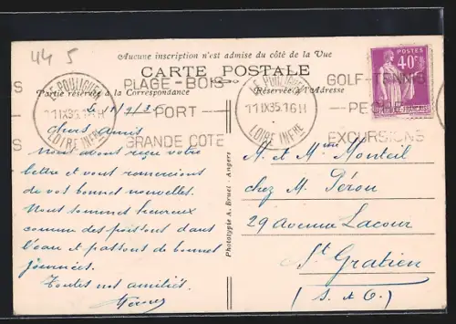 AK Le Pouliguen /Loire-Inf., Un coin de la Plage