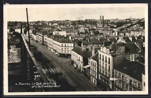 AK Nantes, Le Quai de la Fosse pris du Transbordeur