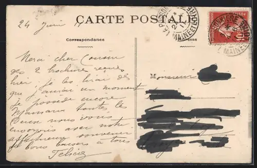 AK Varades, Inondations, Décembre 1910, La ligne du chemin de fer enlevée entre Varades et Ingrandes