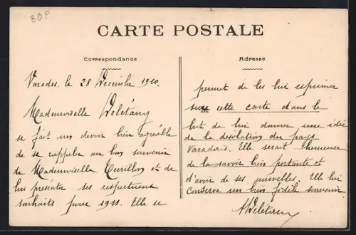 AK Varades, Inondations, Décembre 1910, Vue prise de la Gare, crue historique depuis 1711