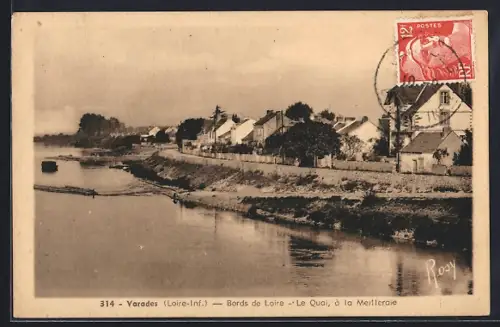 AK Varades /Loire-Inf., Bords de Loire, Le Quai, à la Meilleraie