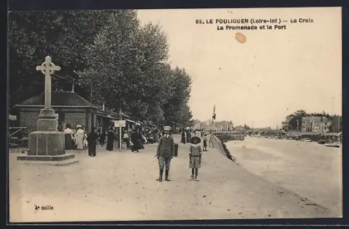 AK Le Pouliguen /Loire-Inf., La Promenade et le Port