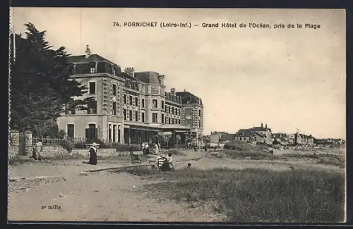 AK Pornichet /Loire-Inf., Grand Hôtel de l`Océan, pris de la Plage