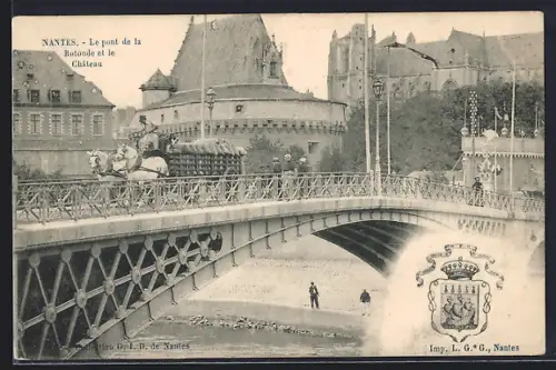 AK Nantes, Le pont de la Rotonde et le Château