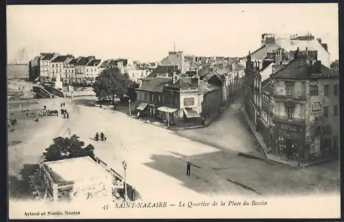 AK Saint-Nazaire, Le Quartier de la Place du Bassin