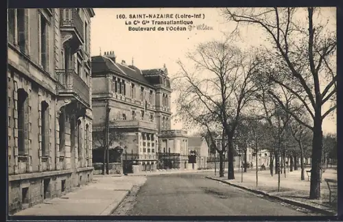 AK Saint-Nazaire /Loire-Inf, La Cie Gle Transatlantique Boulevard de l`Océan