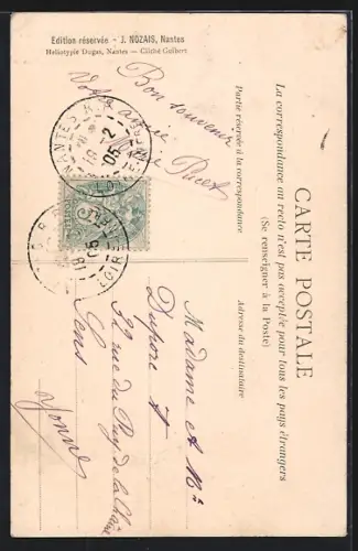 AK Nantes, La Tour de Bouffay reconstituée par Théophile Guillon