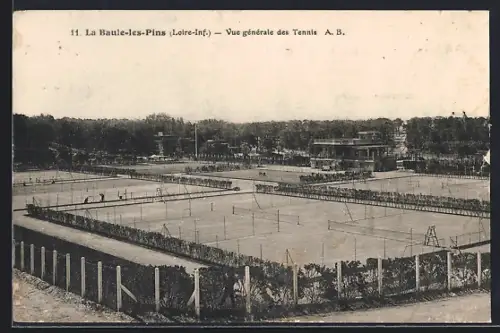 AK La Baule-les-Pins /Loire-Inf., Vue générale des Tennis