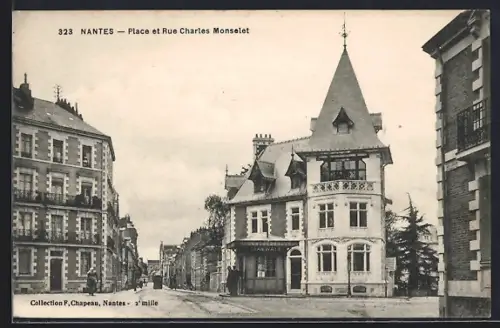 AK Nantes, Place et Rue Charles Monselet