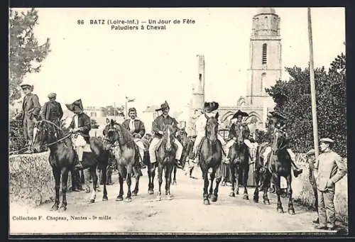 AK Batz /Loire-Inf., Un Jour de Fête, Paludiers à Cheval