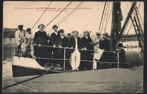 AK Nantes, Promenade à bord du Nantes-Lorient avec quelques congressistes et invités
