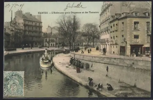 AK Nantes, L`Erdre aux quais Duguesne et des Tanneurs