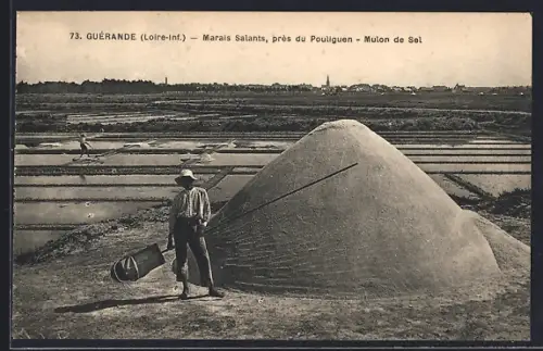 AK Guérande /Loire-Inf., Marais Salants, près du Pouliguen, Mulon de Sel