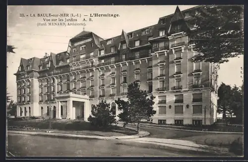AK La Baule-sur-Mer, L`Hermitage, vue sur les jardins