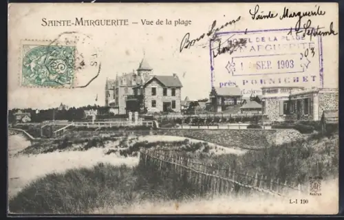 AK Sainte-Marguerite, Vue de la plage