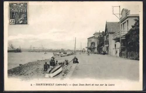 AK Trentemoult /Loire-Inf., Quai Jean-Bart et vue sur la Loire