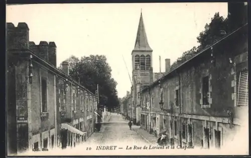 AK Indret, La Rue de Lorient et la Chapelle